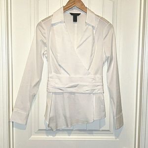 White House Black Market White Blouse
